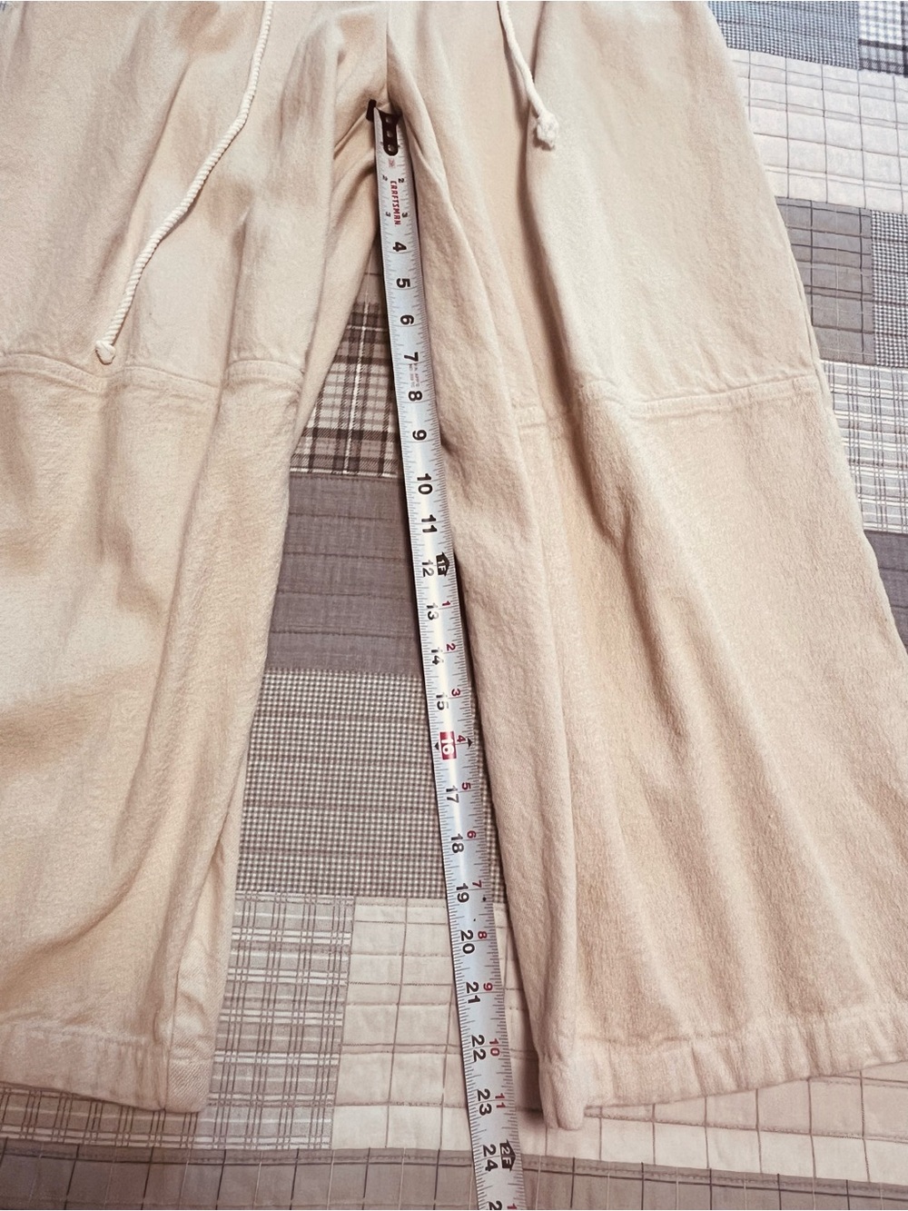 FREE PEOPLE Wide Leg Ivory Kayden Barrel Pants Small Drawstring rope harem crop - Picture 13 of 16